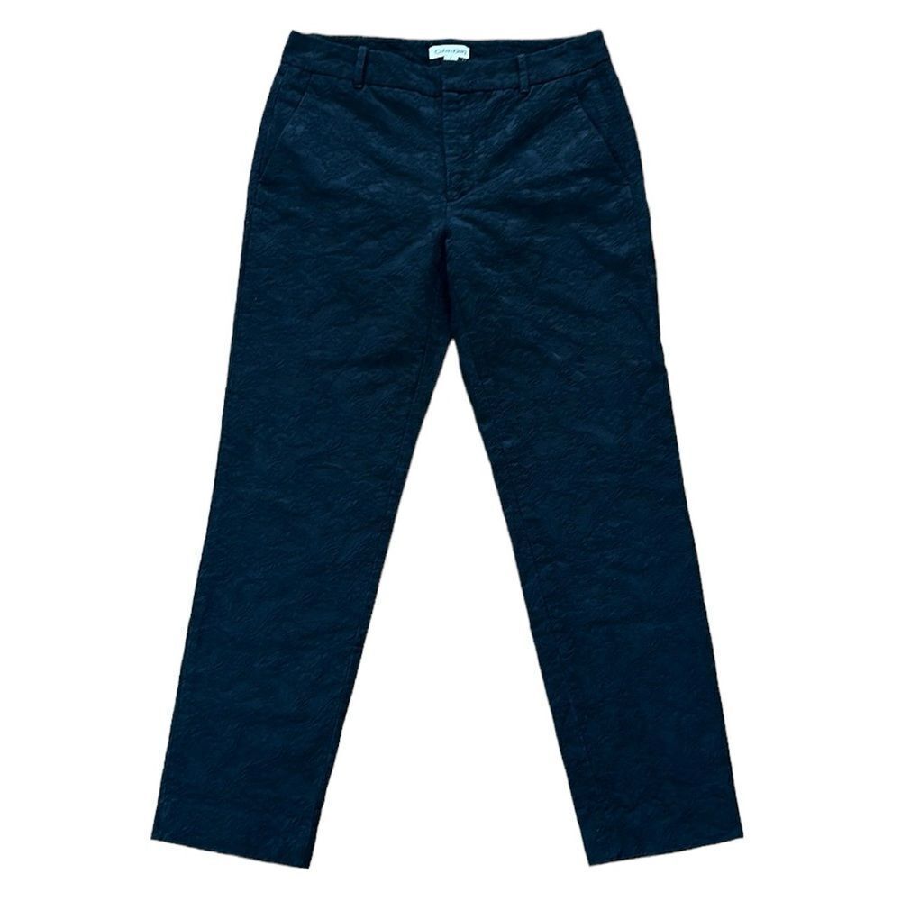 NEW Calvin Klein Black Textured Ankle Pants